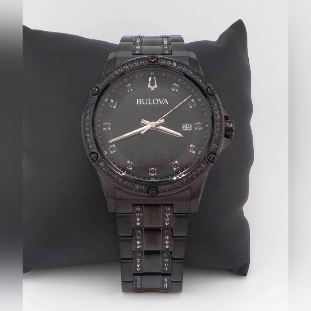 ***BRAND NEW*** Bulova Ion PVD  Stainless Steel Black Dial Watch - Picture 2 of 8